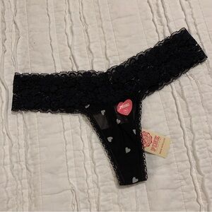 Victoria’s Secret PINK vintage polka dot heart thong panty